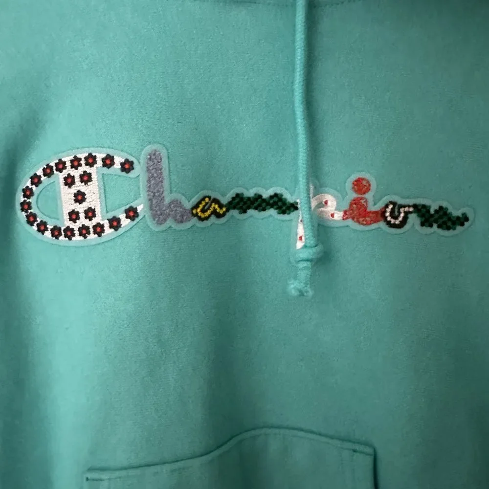 Champion heavyweight Hoodie Logo on front NWT - Picture 3 of 9